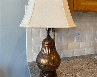 $35. Copper Plated Table Lamp - really unique. 