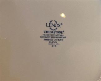 $30. Lenox Poppies on Blue Covered Casserole Dish. 