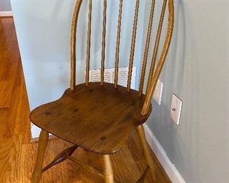 (F) $95. Single Antique Bow Back Windsor Chair - shows some age!