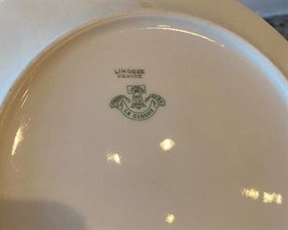 $125. Set of 12 - 8.25" plates Limoges France "La Cloche". Very good condition - does show some wear if you're really looking. 