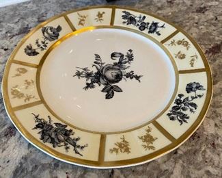 $125. Set of 12 - 8.25" plates Limoges France "La Cloche". Very good condition - does show some wear if you're really looking. 