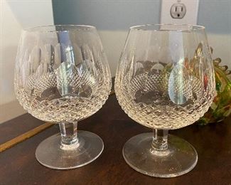 $40. PAIR - Waterford Colleen Brandy Glasses 