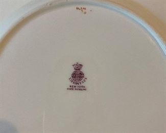 2 styles $400 EACH set. Tiffany & Co. China. 11 - 10.5" Blue Plates. 12 - 8.5" Gold Plates