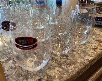 Riedel Stemless Wine Glasses. 