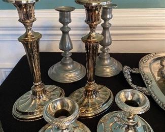 Silver Plate Candle Sticks priced per pair. 