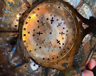 $20. Silver Plate Basket Tray with handle. 