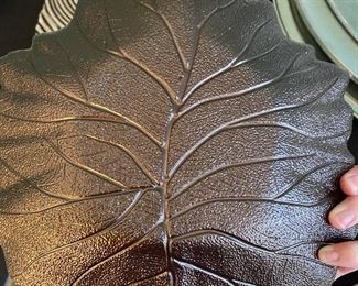$20. Vietri Glass Elm Leaf Platter