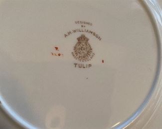 $160. Set of 12 A. H. Williamson Botanical Flower Plates - very good condition. 