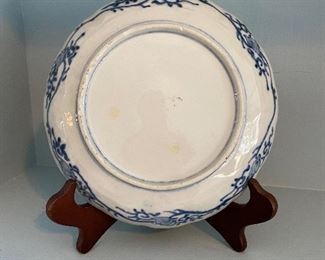 $30. Asian Bowl on wood stand (back side)