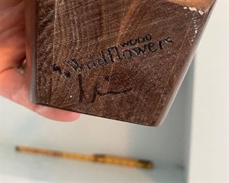 $35. "Wood Wildflowers" signed