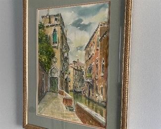 $75. Framed Watercolor measures 19.5" x 25.5" signed. 