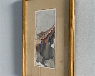 $125. Nancy Tuttle May original watercolor. Framed measures 9.5" x 15"