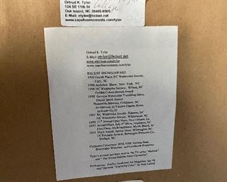 $150. Ortrurd Tyler Original mixed media. Oak Island NC artist. Framed measures 24" x 20.5"