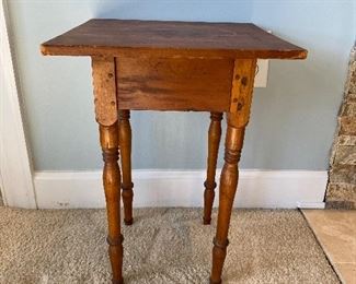 $35. Small wooden plant stand 13" square x 17.5" tall. 