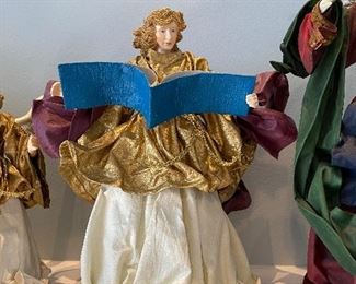 $75. SET of 5 . Made in the Philippines Paper Mache Angels