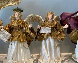 $75. SET of 5 . Made in the Philippines Paper Mache Angels