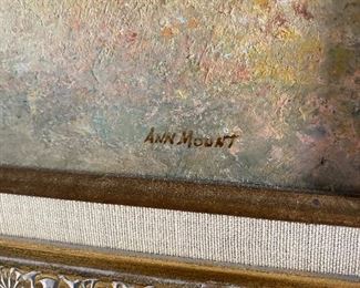 $150. Ann Mount Original Painting measures 24" x 28" framed.