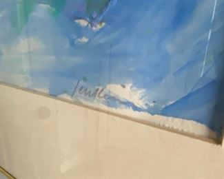 $125. Framed Original Painting (frame needs adjusting) Measures 36" x 28". Can not read name. 