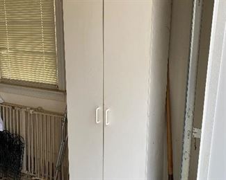 $30 each. 3 available. garage storage cabinets. Have been used for paint & chemicals. Measures 69.5 tall x 24" wide x 15.5" deep. 