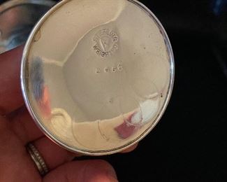 $65. Weighted Sterling Trumpet Vase with Monogram "C". (Clarence Vanderbilt maker)