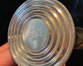 $65. Weighted Sterling Vase with Monogram "C"