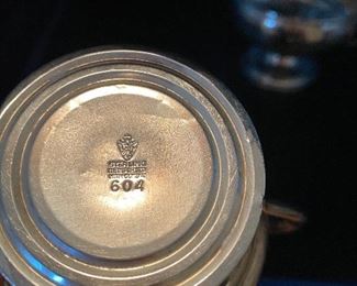 $45. Weighted Sterling Cream & Sugar