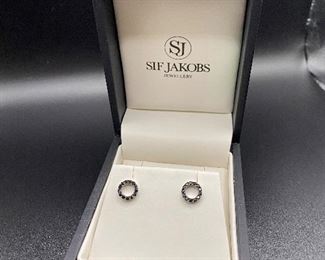 $60. Sif Jakobs Sterling Pierced Earrings in Box. 