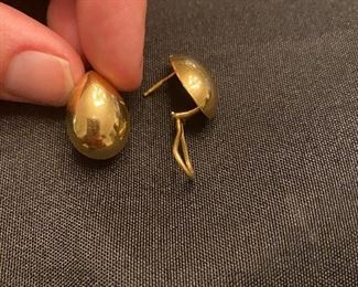 $195. Pair of gold earrings. 4.7 grams. 