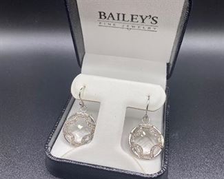$85. Sterling Earrings ( in Bailey's box) with crystal in sterling. 