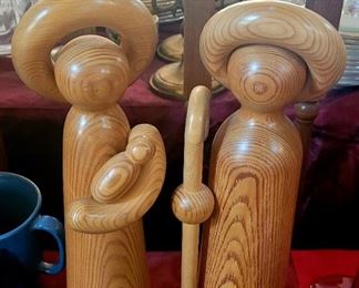 Aarikka Finland..pair of wooden sculptures 