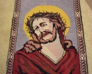 Beautiful Vintage Christ tapestry/rug
