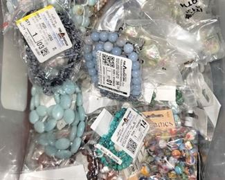 Hundreds and hundreds of strands of Beads. Glass beads, crystal beads, natural stone beads and more 