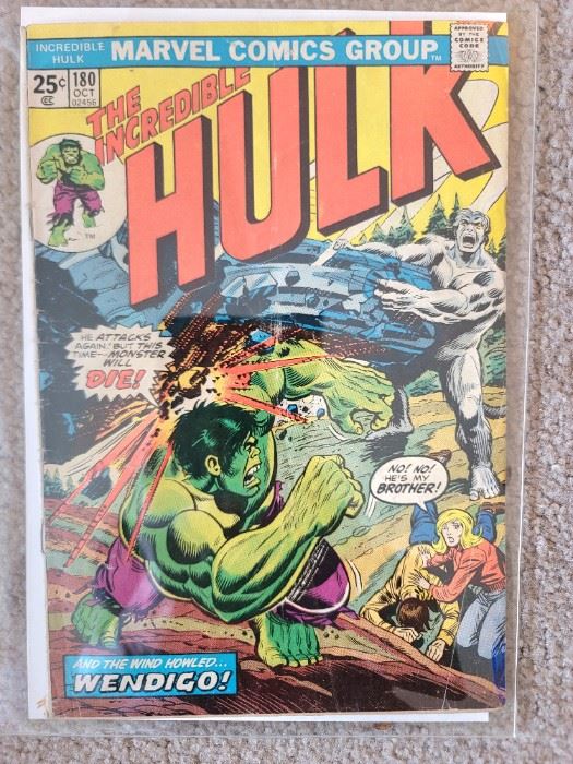180 Oct 02456 Incredible Hulk comic book. MVS was cut out. Taking offers until we open Friday morning. TEXT ONLY please, Gail at 6304320926