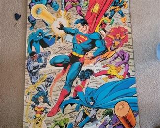 DC Comics Heros and Villians poster 1991