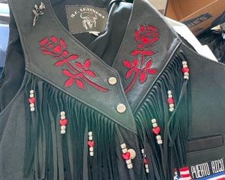 Front side leather vest