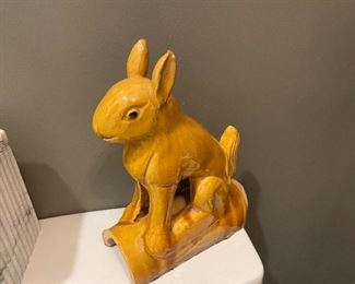 Lot#73 $18 ceramic rabbit (roofing tile)
