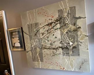 Lot#35 $550 W. Michael Bush painting. 3'x 3'