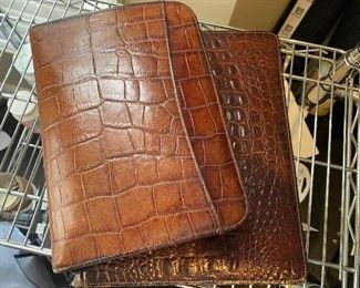 Lot#100 $130 - pressed leather day planner and portfolio