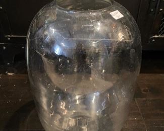 Lot#74 $75 Blenko large clear vase 12-1/2"H