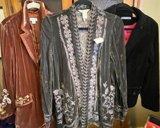 Lot123 $68 - 3 velvet jackets Sundance and Liz Claiborne small/ size 6