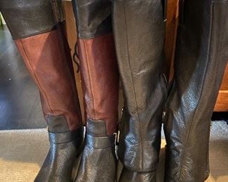 Lot#132- $135  -2 pairs of leather boots size 8-1/2