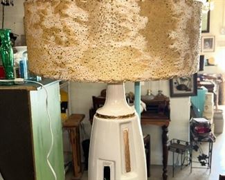 Mid Century Modern Lamp with Two-Tiered Shade. Very Cool.