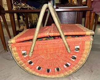 Ready for a Picnic?  Here is the Watermelon Picnic Basket You Were Looking For....Very Large