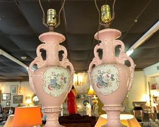 Vintage Pink Lamps