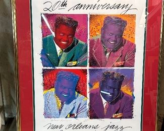 Signed 1989 New Orleans Jazz Fest Poster