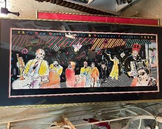 1994 New Orleans Jazz Fest Poster Signed Peter Max