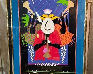 1991 New Orleans Jazz fest Poster Signed by Artist