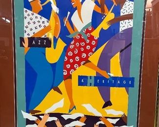 1992 New Orleans Jazz Fest Poster Signed by Artist