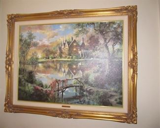 Signed and numbered lithograph on canvas, listed artist Marty Bell