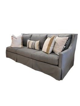 $2550 USD     Universal Furniture Custom Hudson Grey Sofa Couch TH154-8     Description: Elevate your living room design with this Hudson sofa from Universal Furniture. Shown in grey textural tweed fabric. Make a bold statement by incorporating this stunning furniture into your home.

Dimensions: 92 x 39 x 37"H 

Seat: 23W | 22D | 21H
Arm: 24
Condition: New - Interior Design Studio Floor Sample. Please note wet / stain on bottom edge as shown in photos

Local pick up Lake Oswego, OR.  Showroom with main floor access. Contact us for shipper suggestion.     https://goodbyhello.com/products/copy-of-norwalk-harlow-chaise-lounge-thd-07?_pos=4&_sid=f9cbd366d&_ss=r